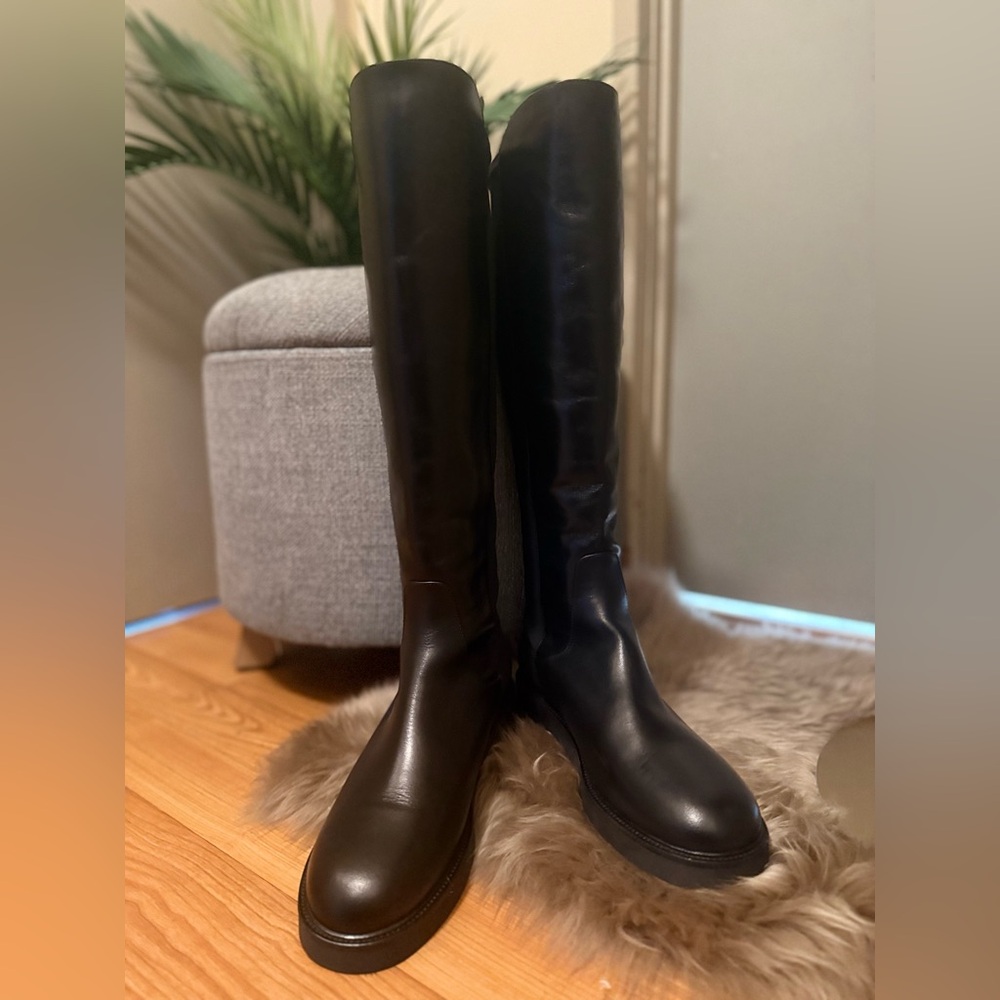 Theory Leather Riding Boots - Size 41 (US 10) | Classic Equestrian Style